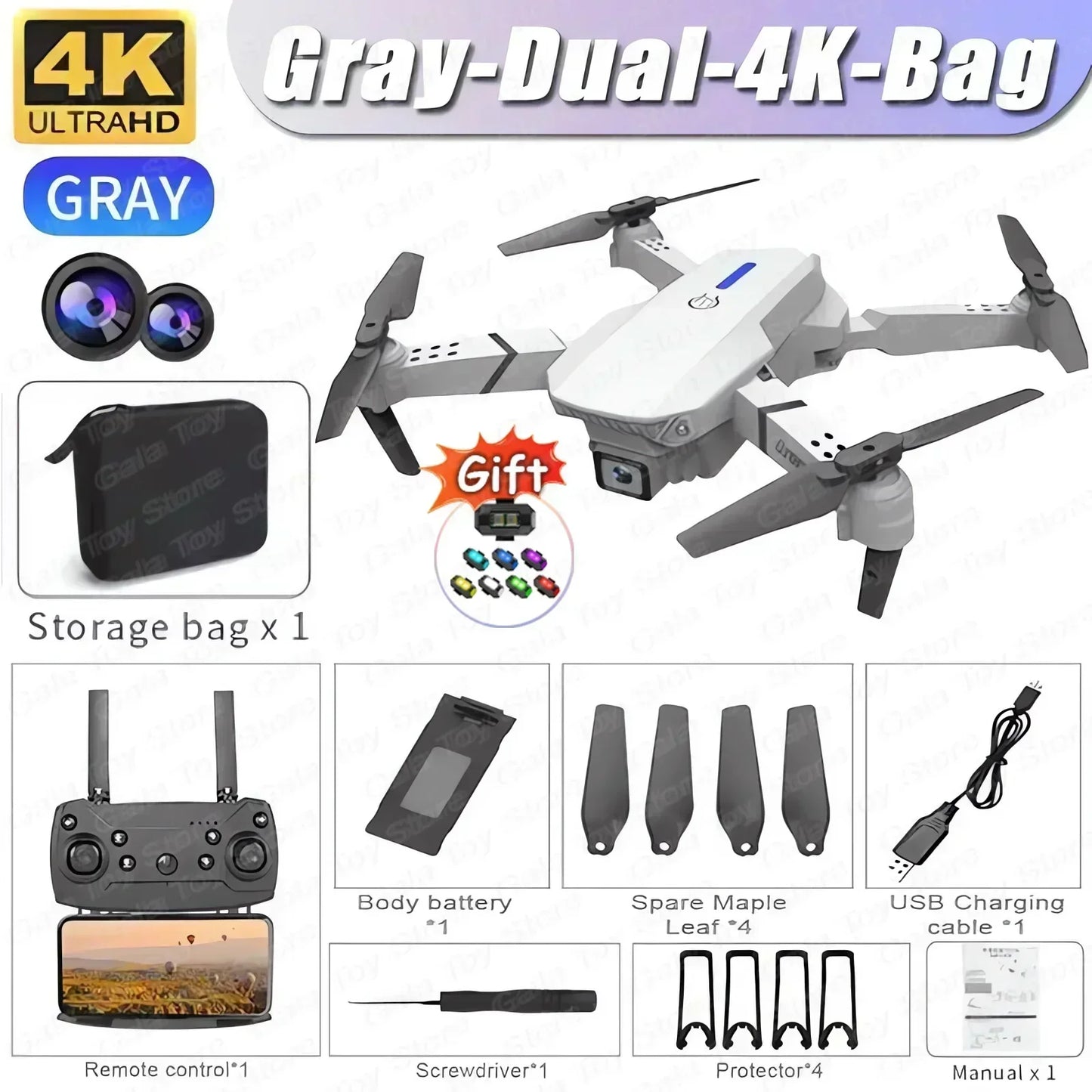 E88 Pro HD 4K 1080P Camera Foldable Quadcopter Drone Helicopter
