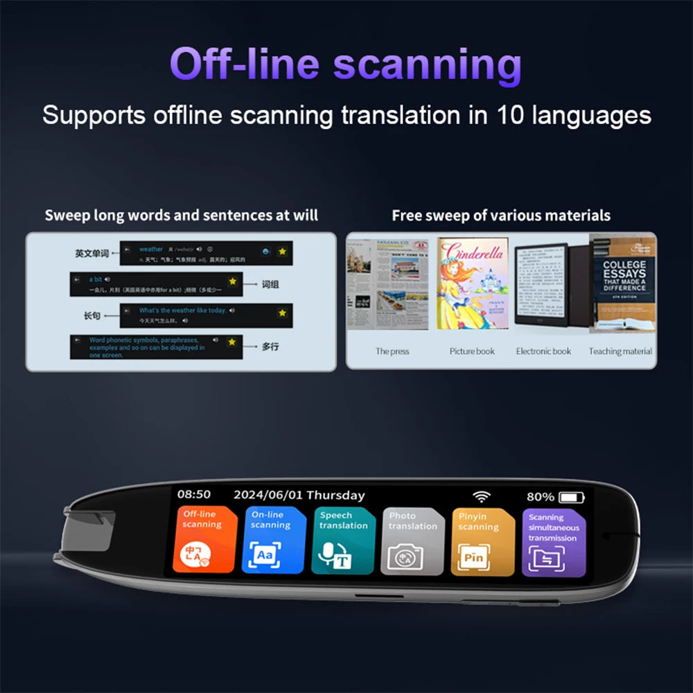 S65pro Dictionary Translation Pen Scan Reader Device