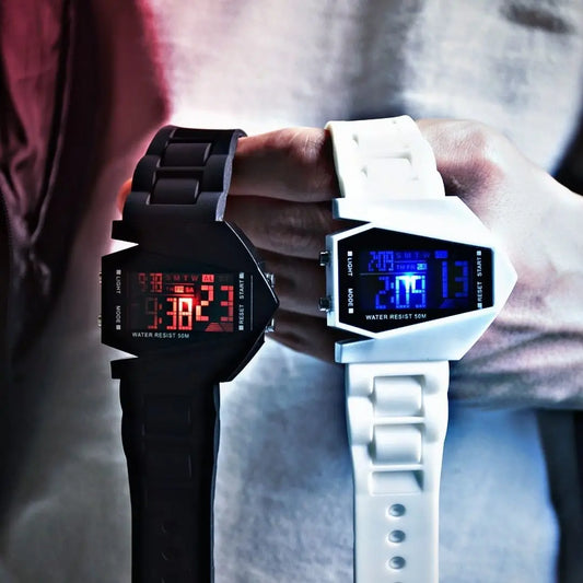 Multi-Function Digital Aircraft Watch